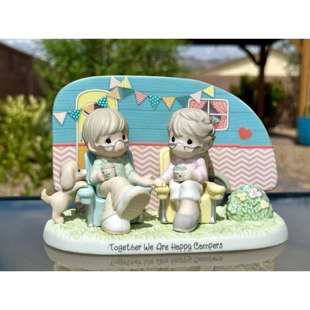 Precious Moments Together We’re Happy Campers Porcelain Camping Figurine 2877 A